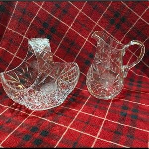 Glass Pitcher and Basket Set
